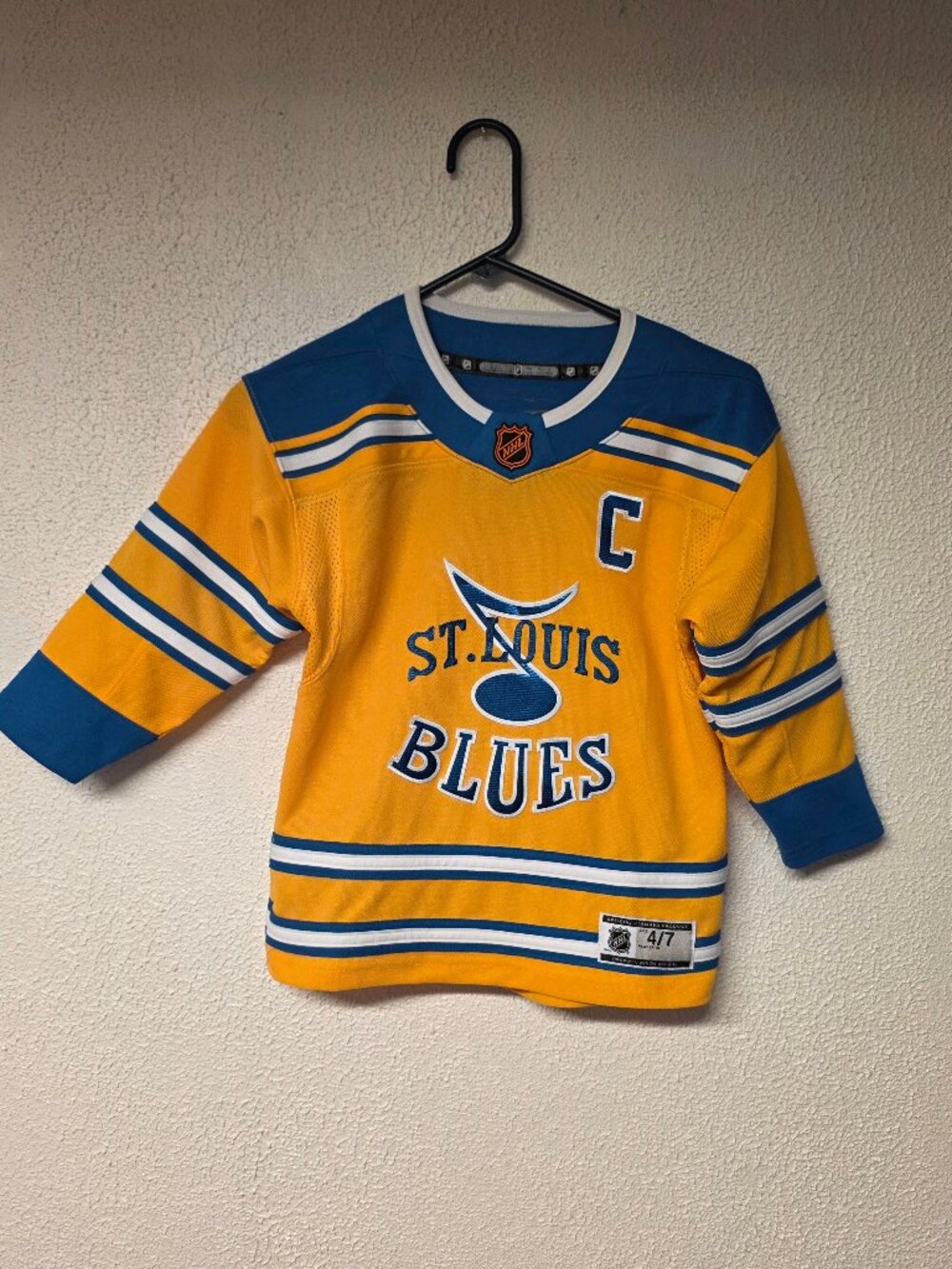 Child's NHL St. Louis Blues Reverse Retro Ryan O'Reilly Jersey #90 Size 4/7